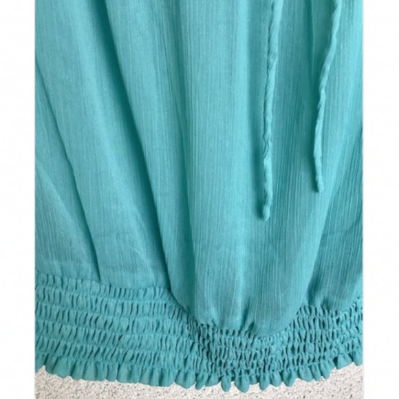π5/$25π Vanity Teal Short Sleeve Ruffle Top - Picture 5 of 11